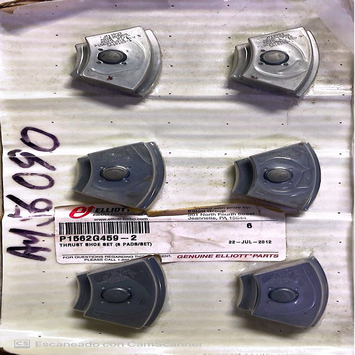 Juego de Zapatas p/ cojinetes Axial